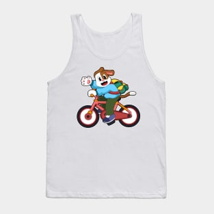 Dog with Bicycle Tank Top